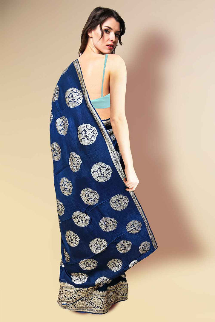 Blue Banarasi Saree