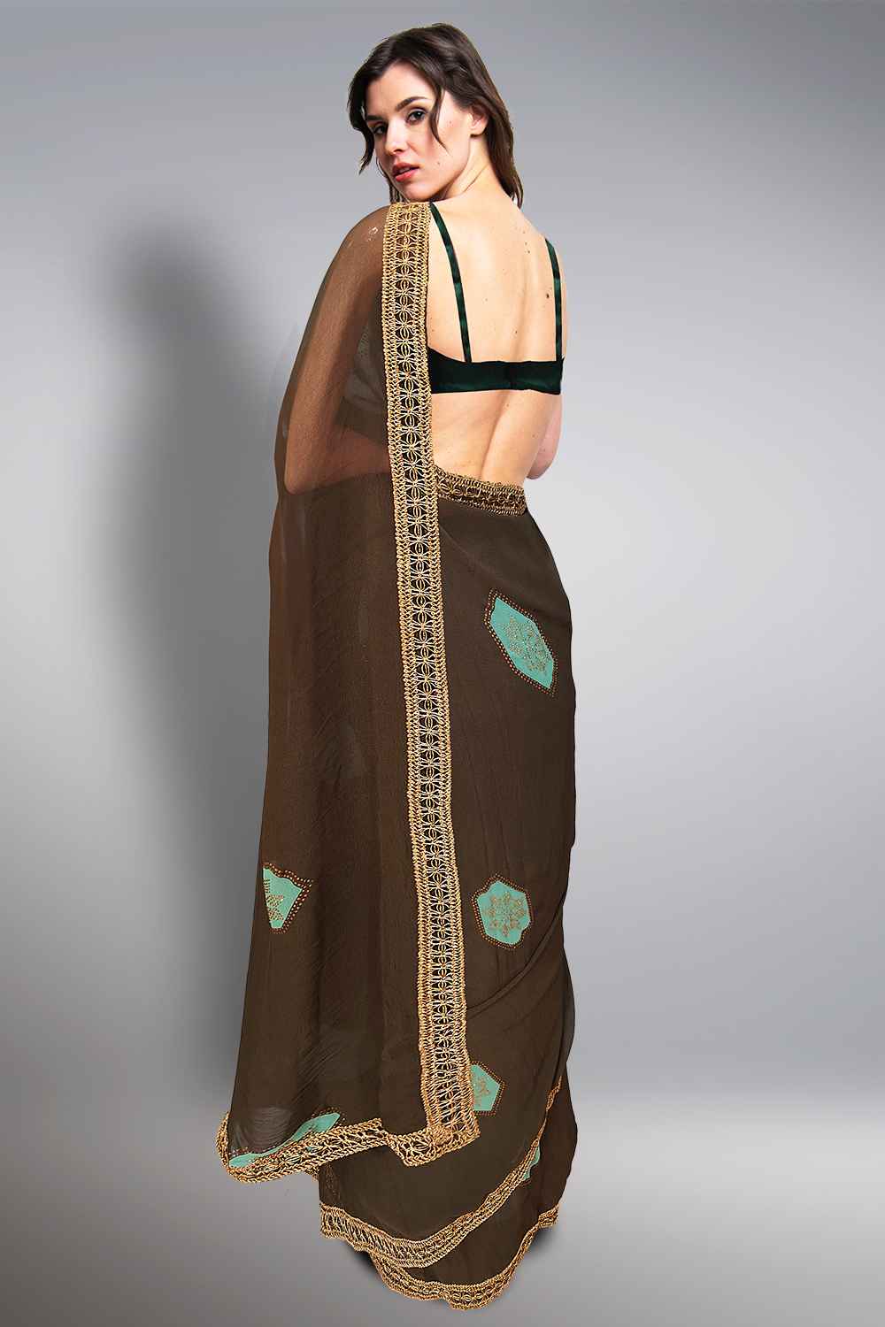 Georgette Saree with Border