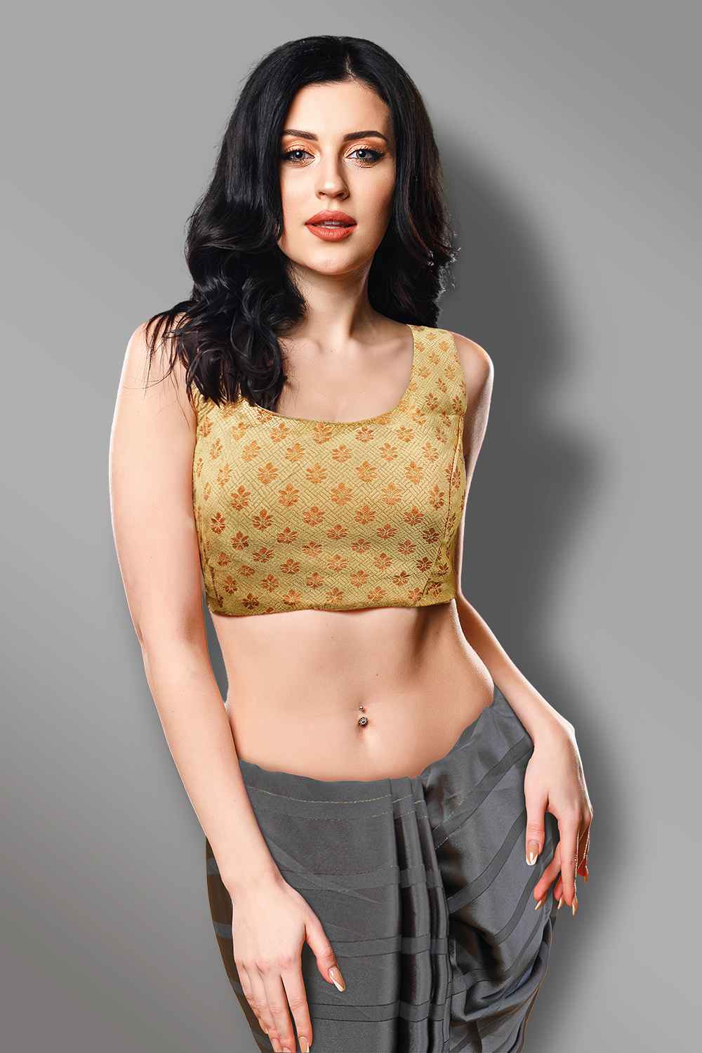 Golden Brocade Blouse