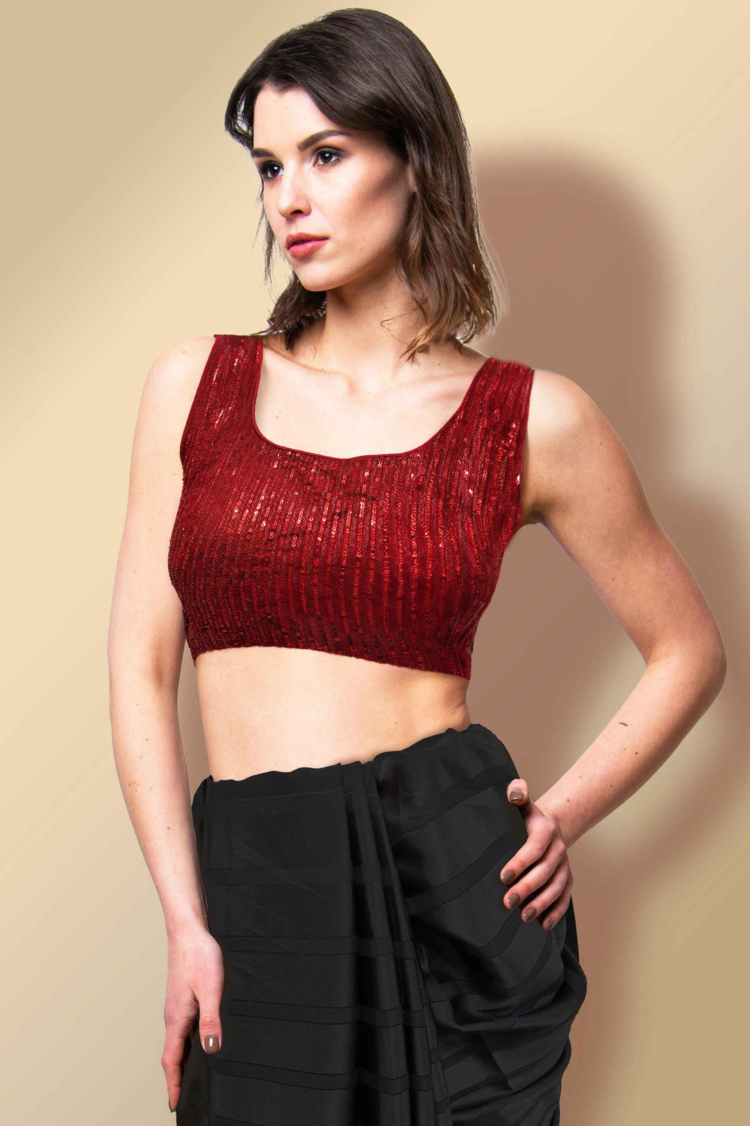 Maroon Colour Blouse