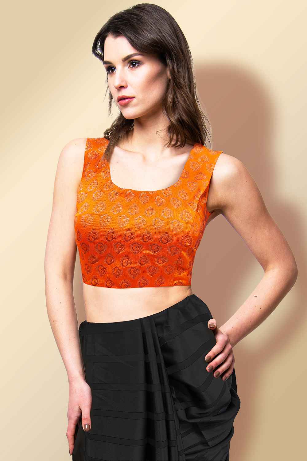 Orange Colour Blouse