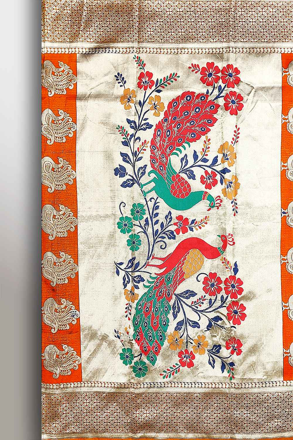 Orange Paithani Saree