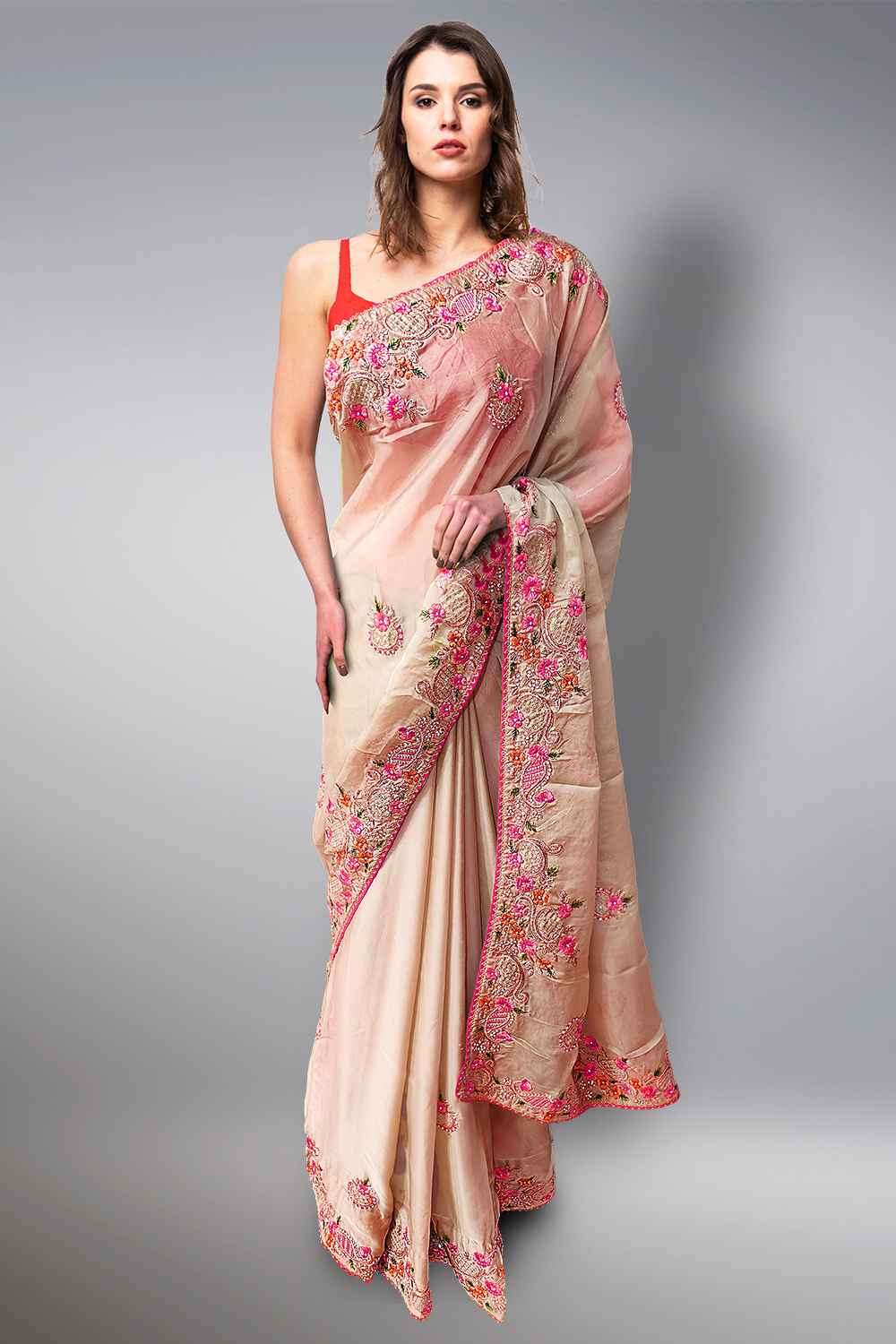 Party Wear Embroidery Saree