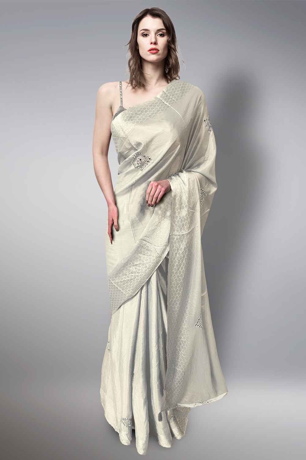 Party Wear Satin Saree