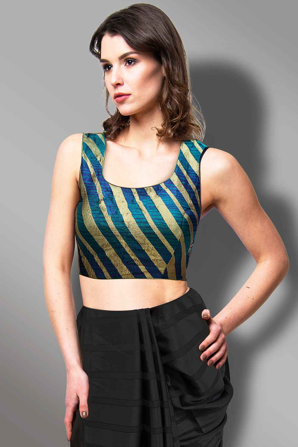 Peacock Colour Blouse