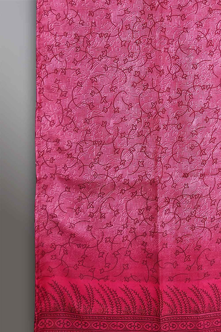 Pink Printed Saree