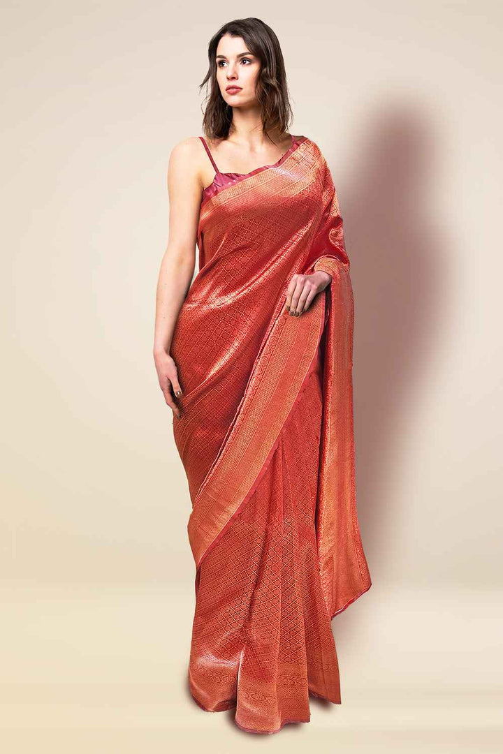 Rust Colour Saree