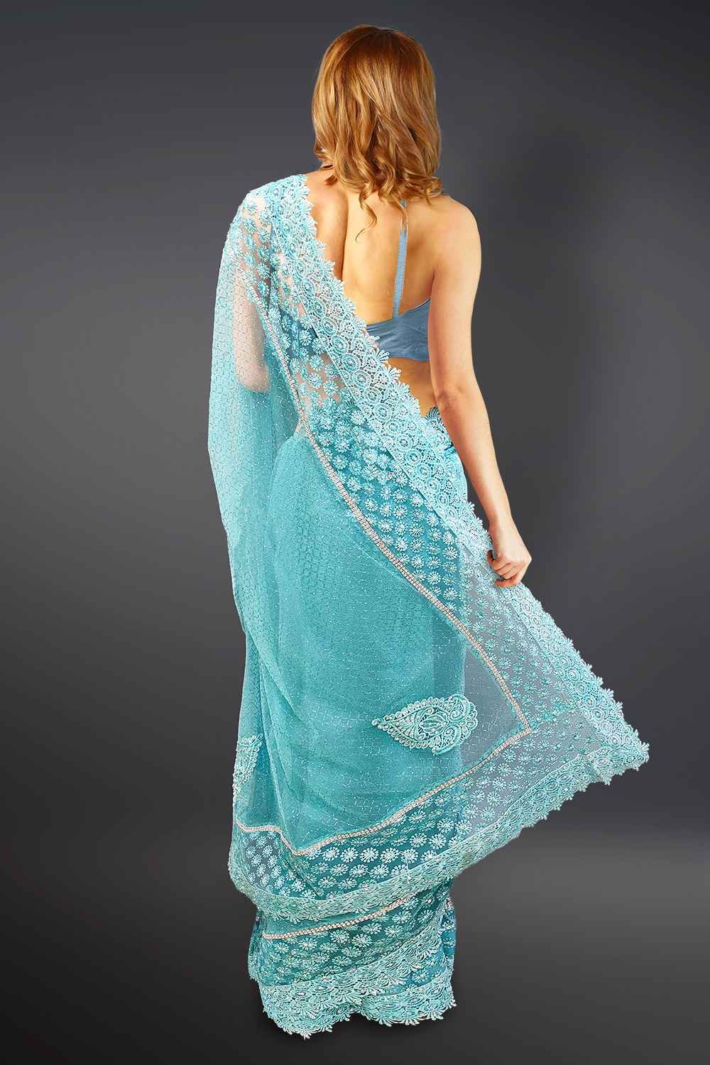 Sky Blue Saree