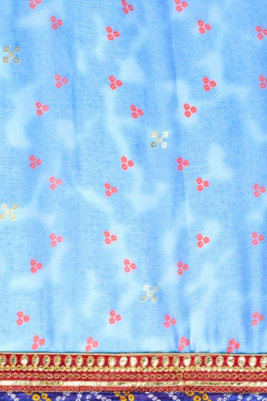 blue bandhani saree - sky blue bandhani saree 
