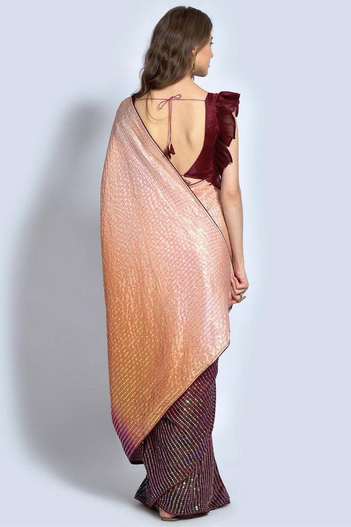 georgette sequin saree - georgette sequence saree