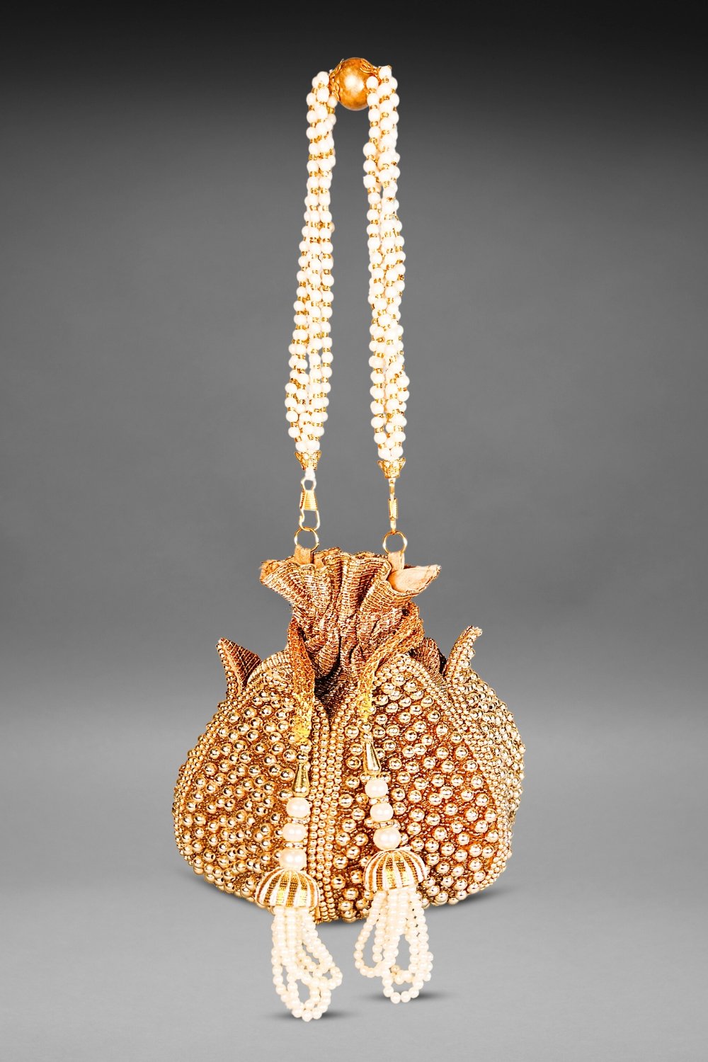 golden lotus potli bag