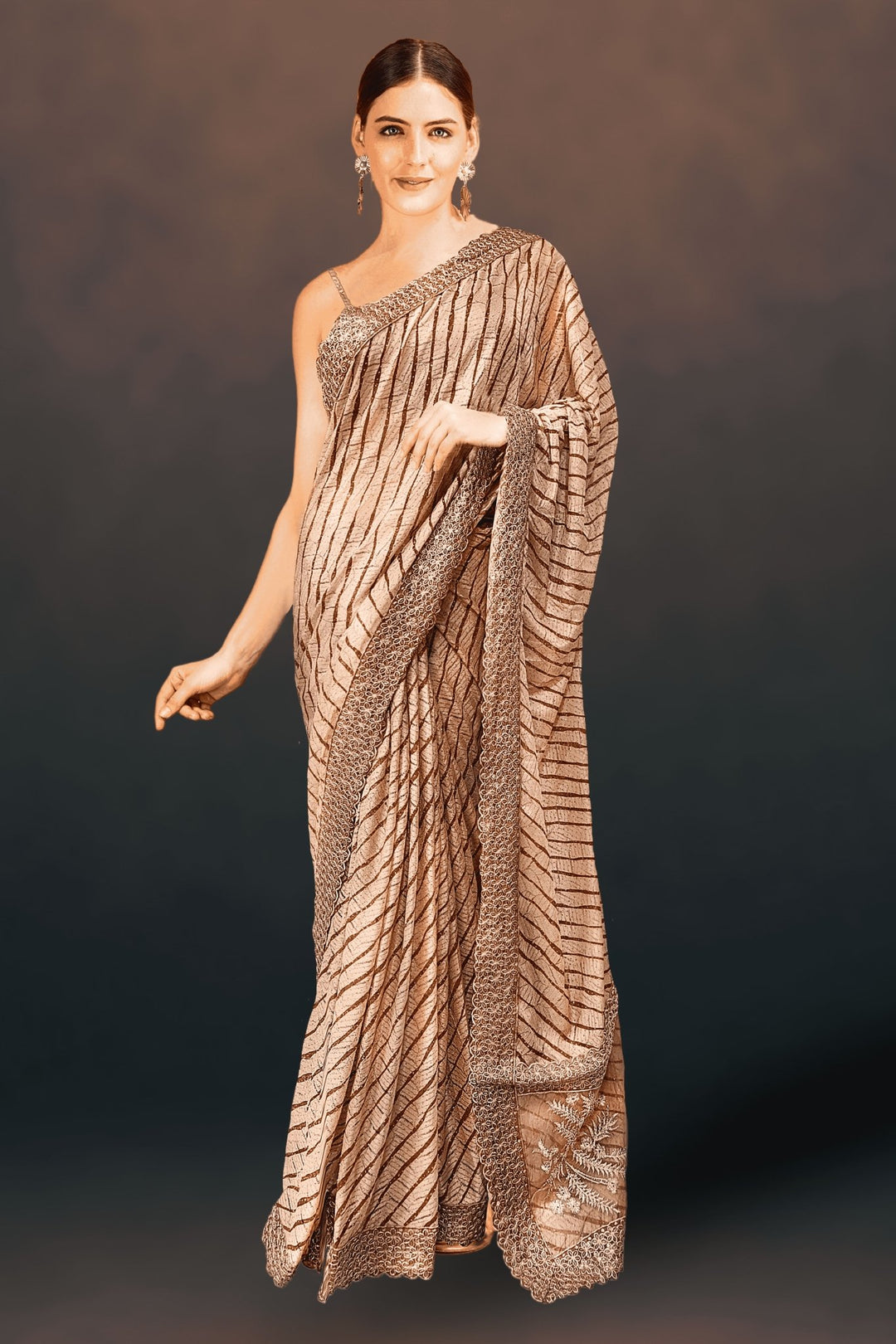 heavy leheriya saree