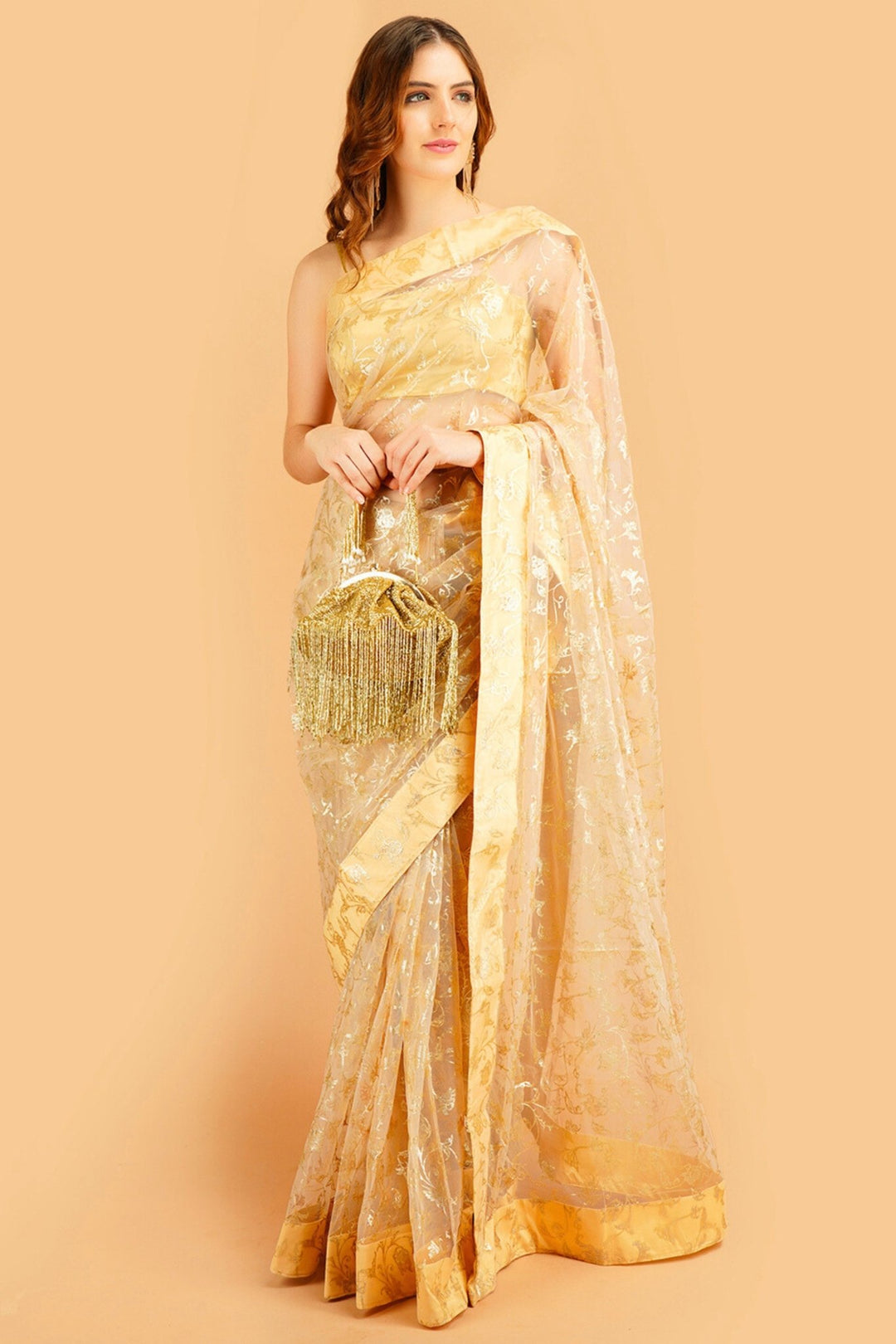 party wear net saree - net ki saree party wear