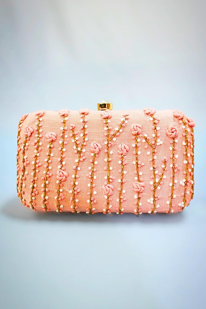 peach purse - peach bag - peach clutch