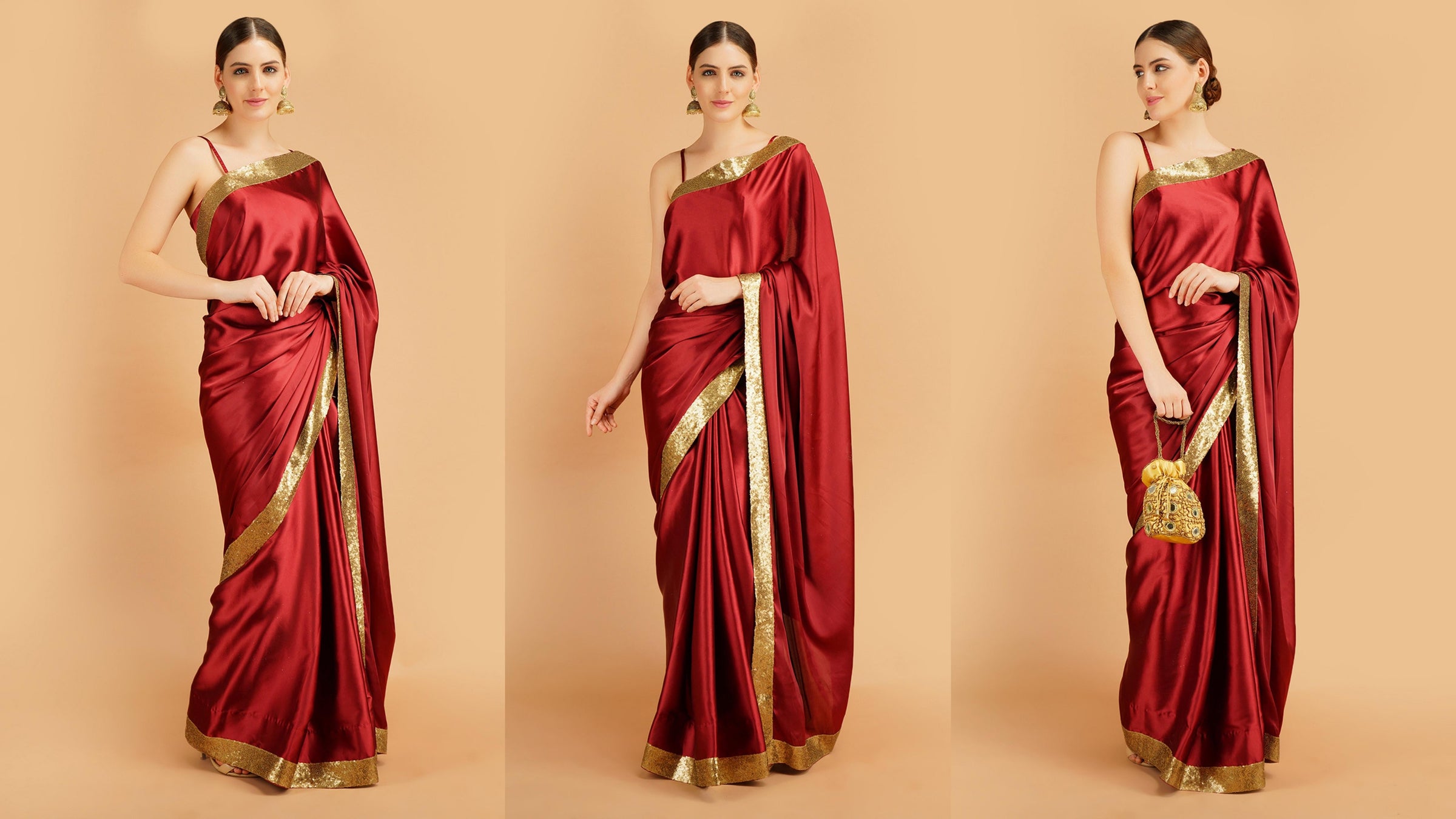 Satin Saree - Sttylme