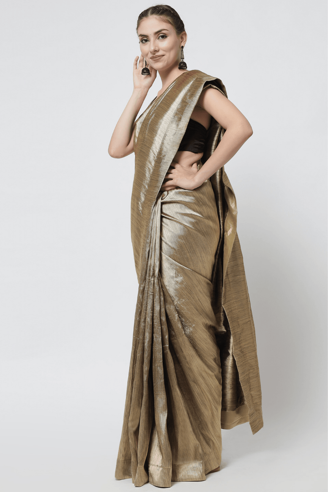 Curious Copper Saree - Sttylme